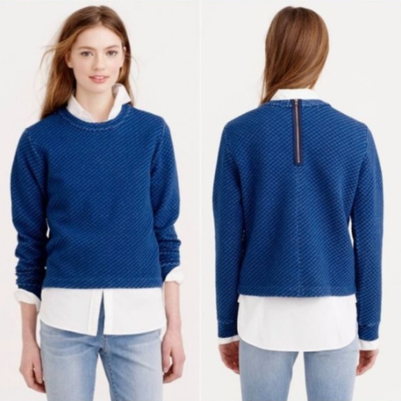 J. Crew Tops - J. Crew Quilted Crop Sweatshirt